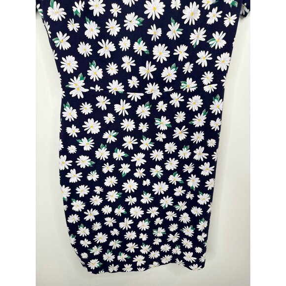 Old Navy Dress Womens Size S Daisy Flower Floral Navy Blue Short Sleeve Mini - Picture 3 of 11